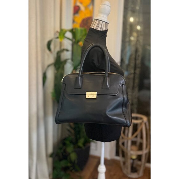 RARE!! Authentic Black Leather Tory Burch Pricella Shoulder Bag / Tote with Deta - Picture 10 of 15